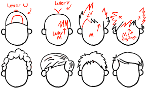 Children tend to have large foreheads, so be sure to add plenty of volume to the hair. How To Draw Boys And Mens Hair Styles For Cartoon Characters Drawing Tutorial How To Draw Step By Step Drawing Tutorials