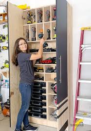 How to build various types of storage cabinets. Diy Charging Station Tool Storage Cabinet Thdprospective Huskytools Tool Storage Cabinets Garage Workshop Organization Tool Storage Diy