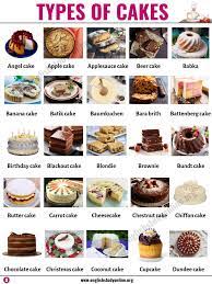 Types Of Cakes List Of 45 Famous Cakes From Around The World English Study Online Types Of Cakes Types Of Cake Flavors Cake Flavors