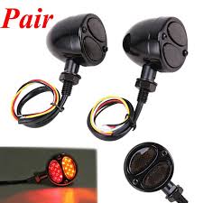 Wholesale Motorcycle Led Brake Running Turn Signal Tail Light Black From China