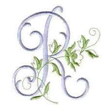 Patterns can help you become comfortable with wielding a needle and thread as you learn new stitches. Rose Script R Embroidery Designs Machine Embroidery Designs At Embroiderydesigns Com Embroidery Fonts Machine Embroidery Embroidery Alphabet