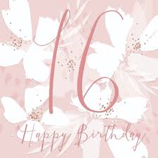 Greeting cards & birthday cards. 16th Birthday Card Girl Happy Birthday Sweet 16 Birthday Card Card For Daughter Granddaughter Sister Niece Friend