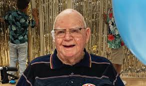 Hi, My name is Susi, I am the lifestyle coordinator at the Blue Have Aged  Care Facility. Yesterday saw Ted Moore turn 100. Here is some information 