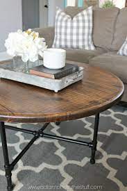 Diy Round Industrial Coffee Table Coffee Table Farmhouse Round Industrial Coffee Table Industrial Farmhouse Decor
