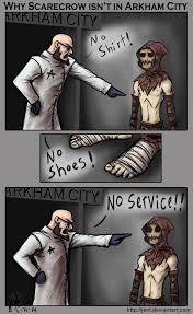 Why Scarecrow Isn T In Arkham City By Jenl On Deviantart Arkham City Scarecrow Batman Batman Arkham Asylum Scarecrow