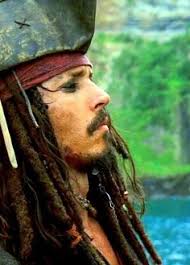 In the Pirates of the Caribbean series (2003), Jack Sparrow has a red spot 