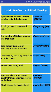 Hindi words for illegible include अस्पष्ट, अपठनीय, गिचपिच, अवाच्यता, अस्पष्टता, अपाठ्यता and दुर्वाच्य. One Word Substitution With Hindi Meaning For Android Apk Download
