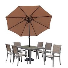 Oakland Living Padded Sling Aluminum Patio Dining Set With Optional Umbrella Oakland Living Outdoor Dining Set Patio Dining Set