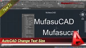 autocad how to change text size