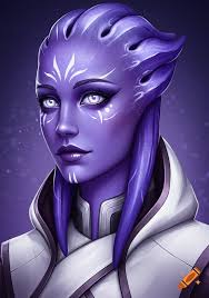 Nicole de Boer as an Andorian in Star Trek