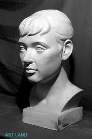 Đầu Tượng Thạch Cao Nữ Góc 3 phần 4 Sáng