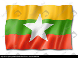 Bandera nacional de la república de la. Burma Myanmar Flagge Auf Weiss Isoliert Lizenzfreies Foto 25992656 Bildagentur Panthermedia