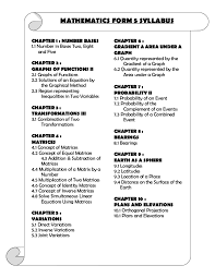 Forms • use mathematical and other instruments to measure and to draw to an acceptable degree of accuracy • recognise and use spatial relationships in two and. Mathsf5 Syllabus