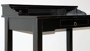 Mit 4 schubladen 2 regalen und oberteil t 71 l 128 h 78. Sekretar 100x91x57cm Decor Pappel Massiv Schwarz Antik Lackiert Casade Mobila