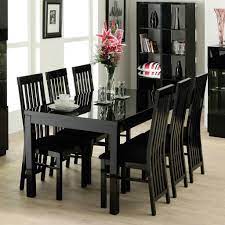 Awesome Black Dining Room Set With High Back Teetotal Black Dining Room Set Black Dining Roo Dining Table Black Contemporary Dining Room Sets Black Dining Room