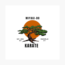 Maybe you would like to learn more about one of these? Miyagi Do Karate Logo Green And Orange Poster By Alanaf1 Redbubble