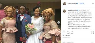 John kumuyi, the second son of pastor william kumuyi, the general superintendent, deeper christian life ministry, took his heartthrob to the altar. Photos From Wedding Ceremony Of Mike Bamiloye S Son Joshua Mike Bamiloye And His Wife Tolulope Odesola