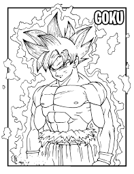 Goku's first appearance was on the last page of grand finale, the last chapter of the dr. Goku Coloring Pages Free Printable Of The Main Character Dragon Ball Z