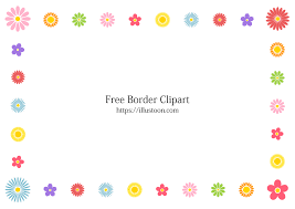 cute flower border free png image illustoon cute flower border free png image