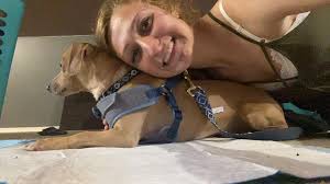 Griffin. He came to stay with us over a year ago and my mom fostered him.  He really was a foster fail until the perfect family came along to adopt  him. Finally