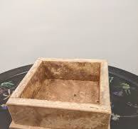 Travertine Marble Square Candle Holder /Console Dish 4 x 4