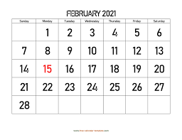 The month of february has started. February 2021 Free Calendar Tempplate Free Calendar Template Com