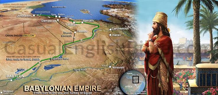 Babylon Empire Under Nebuchadnezzar Map