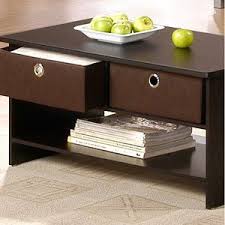 Furinno 10003 Espresso Finish Center Coffee Table With 4 Bin Drawers Walmart Com Coffee Table Brown Coffee Table Wooden Coffee Table