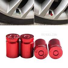 4 Black Aluminum Tire Wheel Air Pressure Valve Stem Caps For Auto Car Truck Bike Valve Stems Caps Bennysberries Parts Accessories