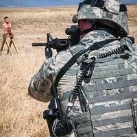 Spc. Larry Nava of the 1-160th Infantry, California