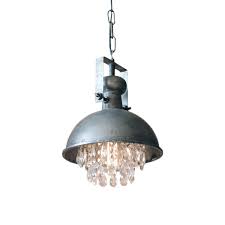 Pendant lights are a great way to inject color and interest. Kalalou Gun Metal One Light Dome Pendant With Crystal Bellacor