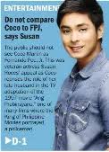 Do not compare Coco to FPJ, says Susan