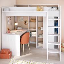 The white collection grows with kids and their changing needs. Wooden High Sleeper Higher White Bed Desk Storage Eu Single 4 Mattress Options Ebay