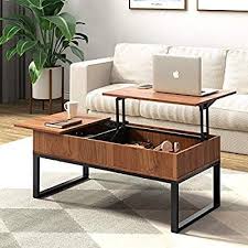 Amazon Com Wlive Wood Coffee Table With Adjustable Lift Top Table Metal Frame Hidden Storage Compartm In 2020 Coffee Table Wood Convertible Coffee Table Coffee Table