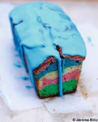 Cake Multicolore Glacage Bleu Pour 6 Personnes Recettes Elle A Table Recette Gateau Savoureux Recette Cake Idee Gateau