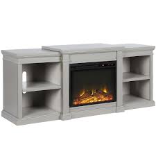 Wall mount electric fireplaces are designed to be installed directly on the surface of a wall, much like how you would hang a tv on a wall with a bracket. Dorel Manchester Electric Fireplace Tv Stand Or Tvs Up To 70 Gray The Home Depot Canada