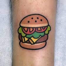 Cheeseburger Tattoo Minimalist Tattoo Tattoos Cool Tattoos