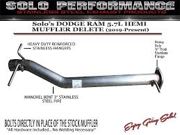 But, before you buy this amazing tool, do you muffler could be amazing piece machinery that can impact your vehicle in many ways. 2019 Present Dodge Ram 5 7l Solo Hemi Muffler Delete And Resonator Options
