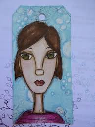 PaperArtsy: Face: Month 3 {with Eclectica³ Darcy and Sara Stamps by Clare  Lloyd}