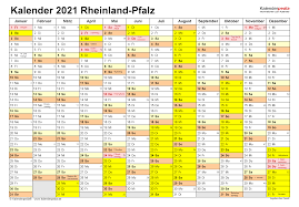 Oktober 2021 (reformationstag) ist nicht offiziell teil der herbstferien, ist aber wegen des reformationsfestes schulfrei und daher zur vereinfachung hier als teil der ferien angegeben. Kalender 2021 Rheinland Pfalz Ferien Feiertage Excel Vorlagen