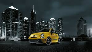Hd Wallpaper Yellow Fiat 500 3 Door Hatchback Near High Rise Building Fiat Abarth 595 Facelift Wallpaper Flare