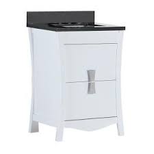 Bellaterra Home Tracy 24 5 In W X 19 In D X 34 In H Single Vanity In White With Granite Vanity Top In Black Galaxy With White Basin 500701 24 Bg The Home D