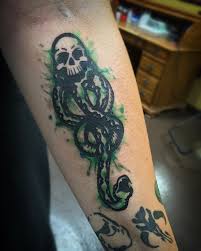 Pin For Later Harry Potter Tattoos That Would Make J K Rowling Proud Dark Mark Tattoos For Guys Harry Potter Tattoos Bad Tattoos
