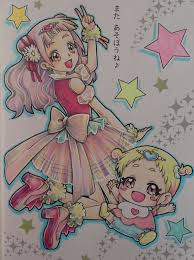 完成 ぬりえの仕上げ小技紹介です hugっと プリキュアぬりえより 塗り絵日記 塗り絵 イラスト 色鉛筆