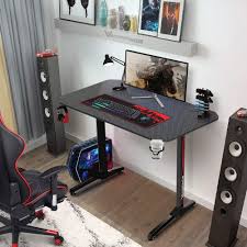 L shaped gaming desk computer desk office desk workstation desk for home office. Vanspace 44 47 Inch Ergonomic Gaming Desk Office Computer Desk With Gaming Mouse Pad T Z Shaped Gaming Table Ergonomic E Sport Style Gamer Desk For Pc Office Desk Gamer Workstation Walmart Com Walmart Com