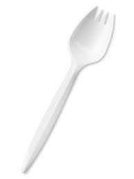 Cuchara Tenedor De Plastico S 22075 Uline