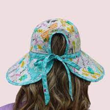 Sewing Pattern Wide Brim Floppy Sun Hat In Cotton With Adjustable Back Ties Folds Flat For Travel Eco Friendly Up Cycle Cottons In 2021 Floppy Sun Hats Hat Patterns To Sew Sun