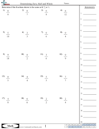 This exercise sheet on equivalent fractions can be practiced by the students to get more ideas to change the fractions into equivalent fractions. Fraction Worksheets Free Distance Learning Worksheets And More Commoncoresheets