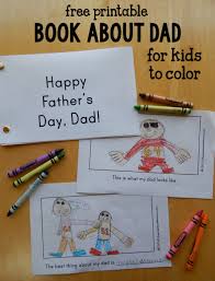 I designed a free printable drawing prompt where your kids can create a portrait for dad. Homemade Father S Day Gift From Kids A Book About Dad The Measured Mom