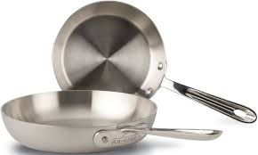 I have had my all clad pans for more than 30 years and they look and. Amazon Com All Clad D5 Stainless Steel Frying Pan Cookware Set 8 10 In Silver Kitchen Dining